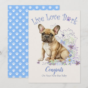 Fransk Bulldog Blommig Adoption, Gotcha-dagen Kort