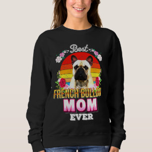Fransk Bulldog Blommigt T Shirt