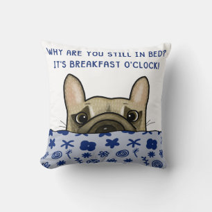 Fransk Bulldog Breakfast O'Clock Kudde