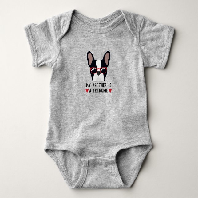 Fransk Bulldog Bror T Shirt (Framsida)