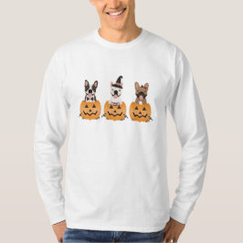 Fransk Bulldog Bus eller godis Pumpkin T Shirt