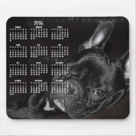 Fransk Bulldog Calendar 2016 Mouse Pad Musmatta