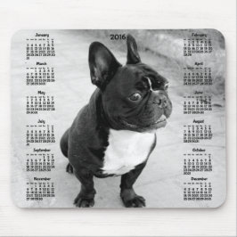 Fransk Bulldog Calendar 2016 Photo Mus mattor Musmatta