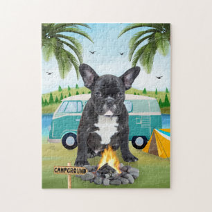 Fransk Bulldog Camping Pussel