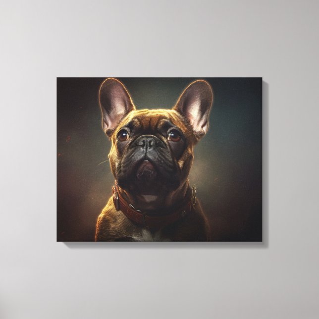 Fransk Bulldog Canvastryck (Framsida)