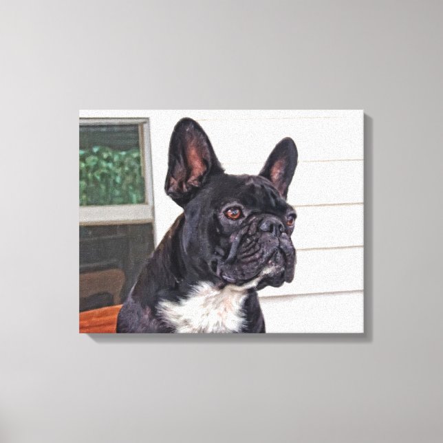 Fransk Bulldog Canvastryck (Framsida)