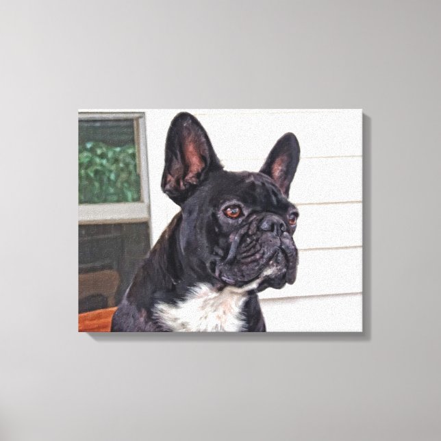 Fransk Bulldog Canvastryck (Framsida)