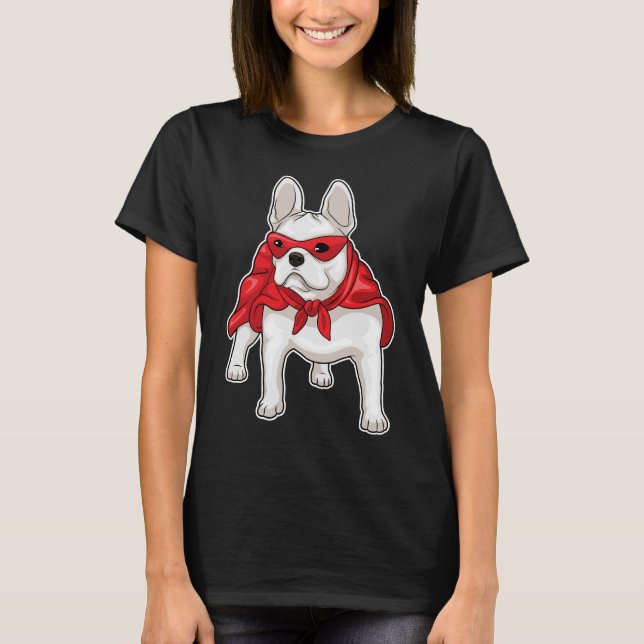 Fransk Bulldog Cape Mask T Shirt (Framsida)