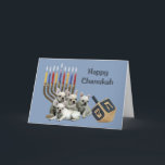 Fransk Bulldog Chanukah Card Menorah Dreidel Helgkort<br><div class="desc">Att minnas familj och vänner under Chanukah-säsongen är ett underbart sätt att få behålla i kontakt med de människor du kärlek och bryr dig om. Jag skapat dessa hund Chanukah-kort med kärlek och omsorg, och jag är säker på att alla som kärlek hundar är glada över att få dem. Du...</div>