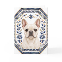 Fransk Bulldog Chinoiserie Välkomsthälsning