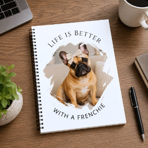 Fransk Bulldog citat foto Anteckningsbok