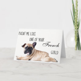 Fransk Bulldog-citat | Valentines Card Helgkort