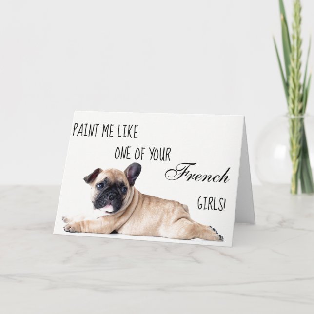 Fransk Bulldog-citat | Valentines Card Helgkort (Framsida)
