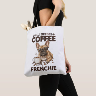 Fransk Bulldog Coffee Frenchie Hund Tygkasse