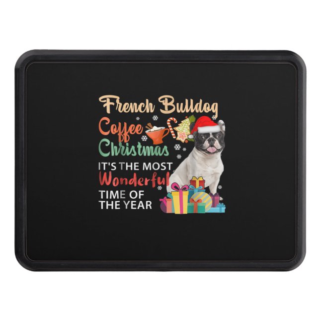 Fransk Bulldog Coffee-jul Det är underbart Dragkroksskydd (Framsidan)