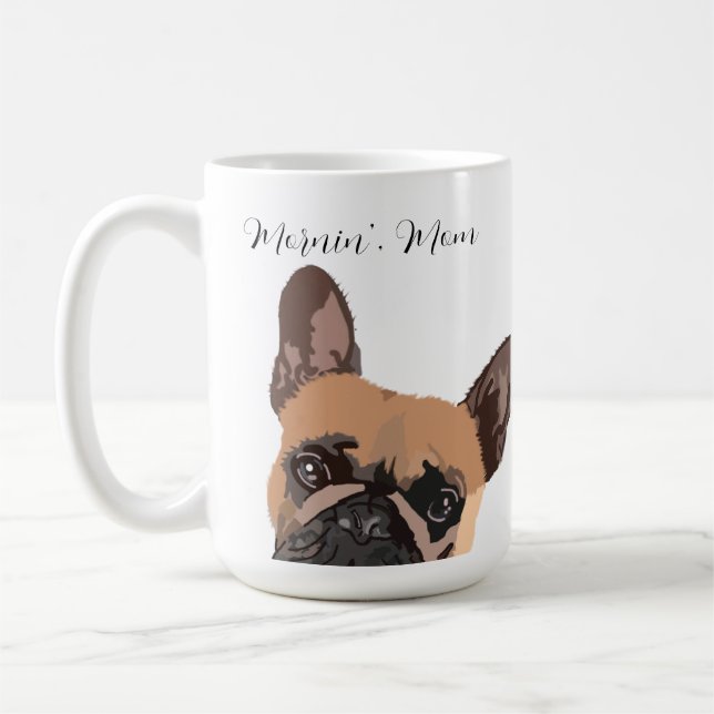 Fransk Bulldog Coffee Mugg (Vänster)