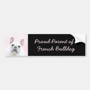 Fransk Bulldog (Cream/White) - Hund Art Bildekal