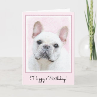 Fransk Bulldog (Cream/White) - Hund Art Kort