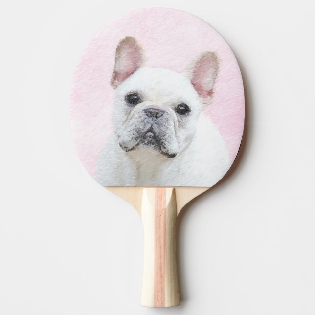 Fransk Bulldog (Cream/White) - Hund Art Pingisracket (Framsidan)
