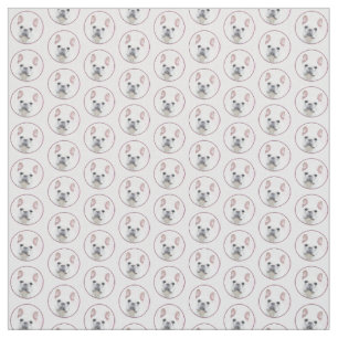 Fransk Bulldog (Cream/White) - Hund Art Tyg