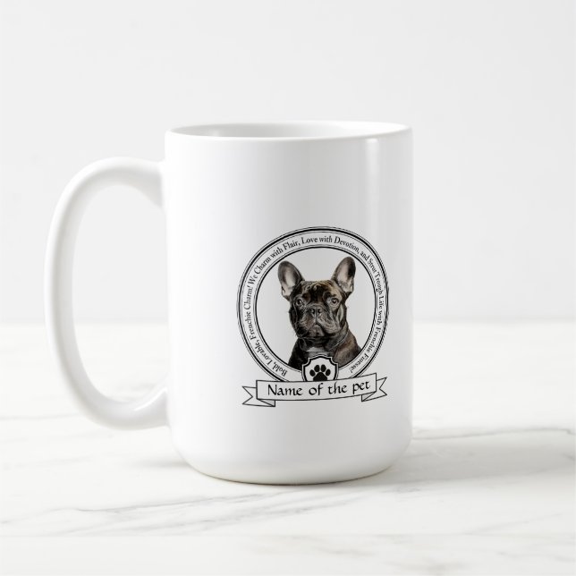 Fransk Bulldog Credo Coffee Mugg (Vänster)