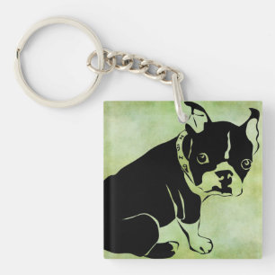 FRANSK BULLDOG CUSTOM NAME Acrylic Keychain