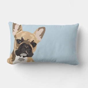 Fransk Bulldog Cute Frenchie Dubbla Side Lumbarkudde