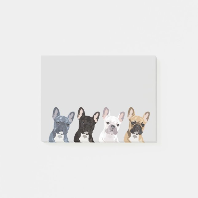 Fransk Bulldog | Cute Frenchie Pet Hund Post-it Block (Framsida)