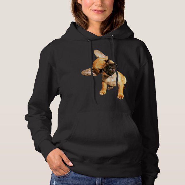 Fransk Bulldog Cute Head Tilt Tri Blend T Shirt (Framsida)