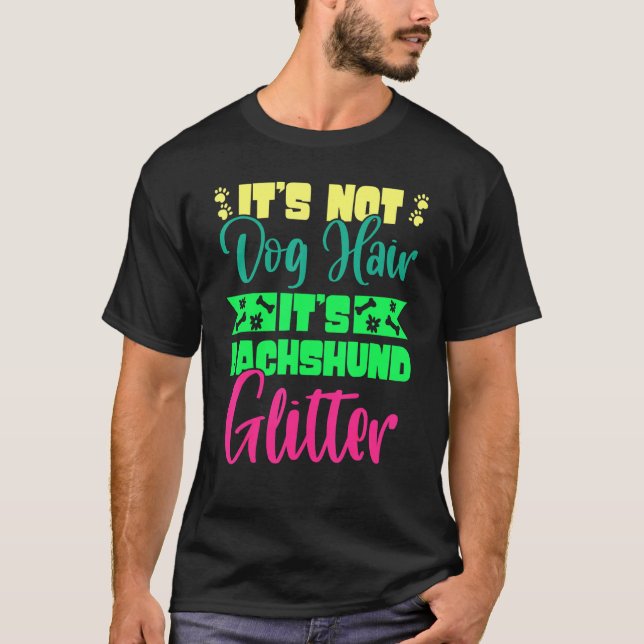 Fransk Bulldog Dachshund Glitter Breed Weiner Hund T Shirt (Framsida)