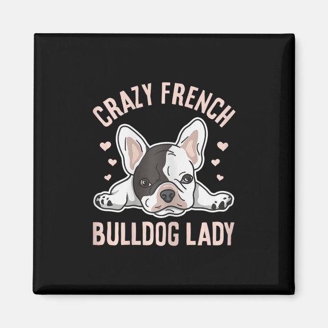 Fransk Bulldog Dam design för din frukost Magnet (Framsidan)