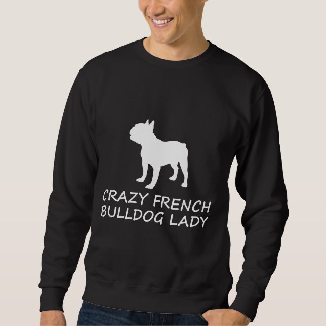 Fransk Bulldog Dam Frenchie Lång Ärmad Tröja (Framsida)