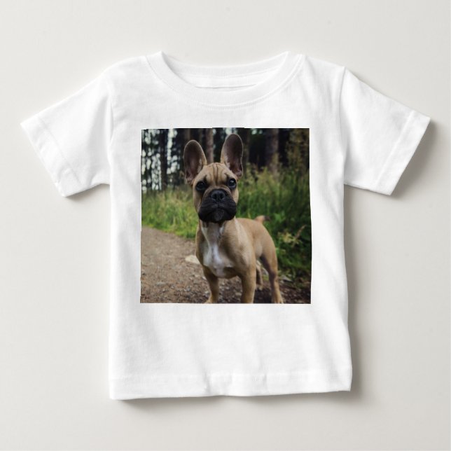Fransk Bulldog Dekorativ kudde T Shirt (Framsida)