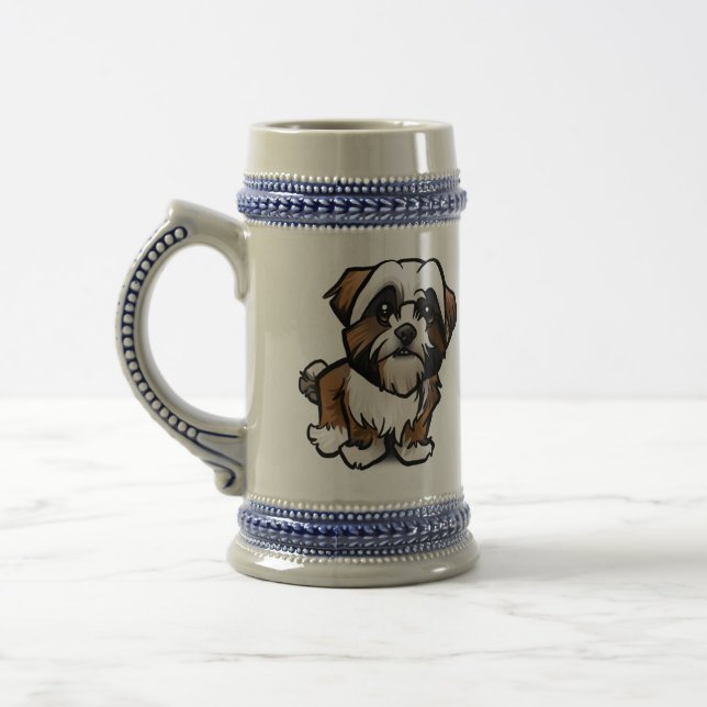 Fransk bulldog-design på 22 oz kaffe/öl mugg (Vänster)