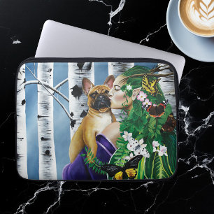 Fransk Bulldog Dryad Fantasy Laptop Fodral