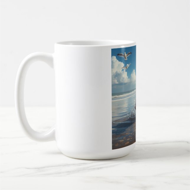 Fransk Bulldog Elegant Coffee Mugg (Vänster)