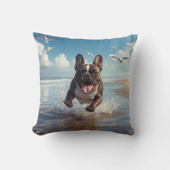 Fransk Bulldog Elegant Dekorativ kudde (Framsida)