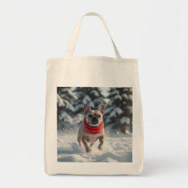Fransk Bulldog Elegant Livsmedel Tote Bag Tygkasse