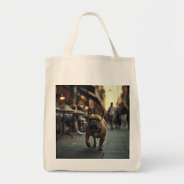 Fransk Bulldog Elegant Livsmedel Tote Bag Tygkasse
