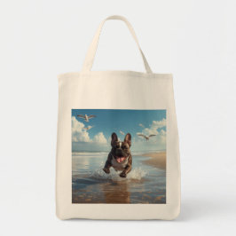 Fransk Bulldog Elegant Livsmedel Tote Bag Tygkasse