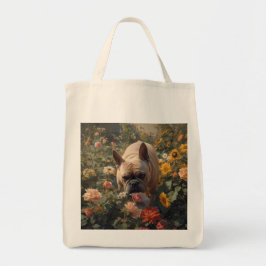 Fransk Bulldog Elegant Livsmedel Tote Bag Tygkasse