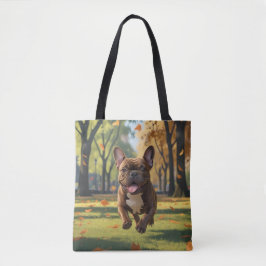 Fransk Bulldog Elegant Shoulder Tote Bag Tygkasse