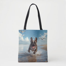 Fransk Bulldog Elegant Shoulder Tote Bag Tygkasse