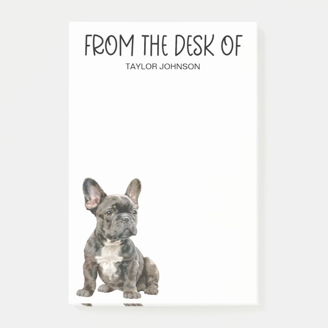 Fransk Bulldog Elskare Post-it Block (Framsida)