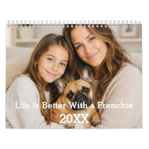 Fransk bulldog familjefoto frenchie 2027 kalender