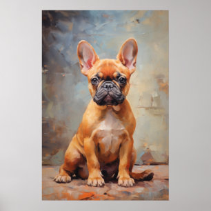 Fransk Bulldog fawn puppy Poster