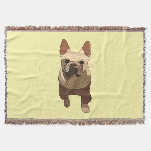 Fransk Bulldog Filt (Framsidan)