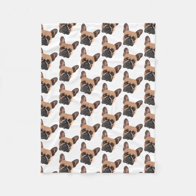 Fransk Bulldog Fleece Blanket (Framsidan)