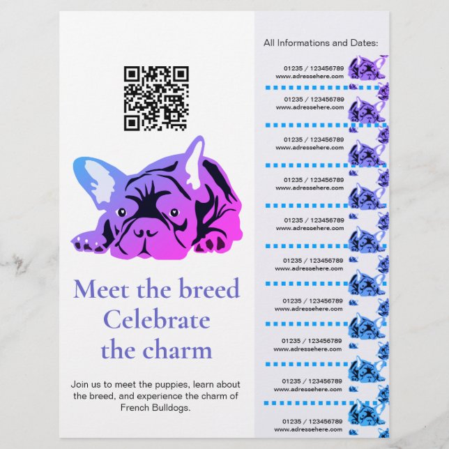 Fransk Bulldog Flyer Meet & Greet  (Framsidan)