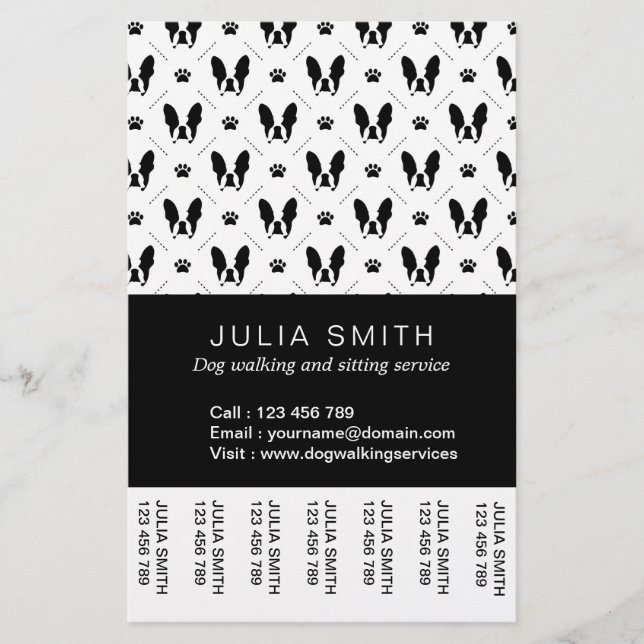 Fransk Bulldog Flygblad (Framsidan)